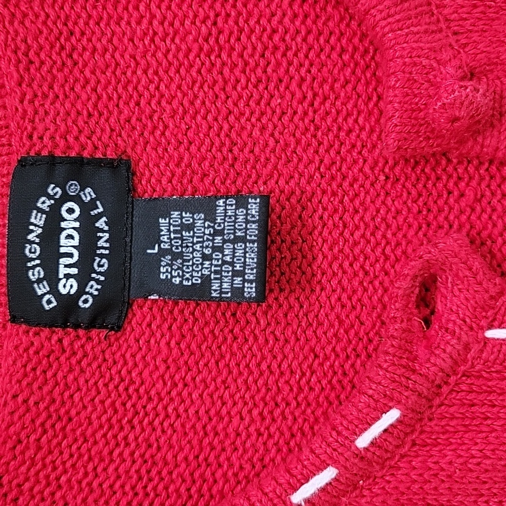 Redesigned Vintage Short Sleeve Sailboat Sweater Large With One Size Hat - Picture 4 of 13
